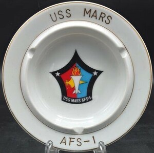* writing ..* antique rice navy USS MARS AFS-1 Maruri China ashtray rare 