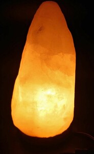 * writing ..* natural rock salt light stand .. action 