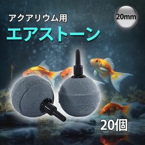 エアストーン 丸型20mm 20個水槽 気泡 飼育 メダカ エビ 水草 ブクブク