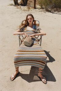 ZARA クロシェ　ニットワンピース