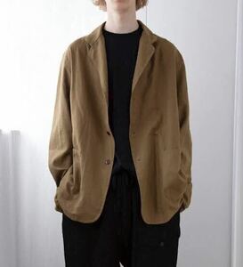 【美品/タグ有】COMOLI × Salvatore Piccolo リネン コットン ジャケット KHAKI 46 検)コモリ ピッコロ 別注 シャツ デニム 24SS 23SS