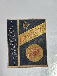６５　戦前　中国　LILY　たばこ空箱　パッケージ