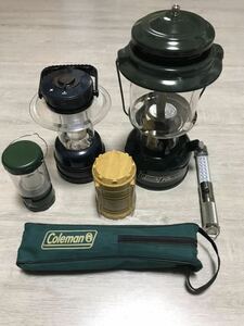  outdoor Coleman camp supplies together 