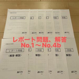 ニチイ初任者研修 レポート問題・解答解説No.１〜No.４b １２冊セット