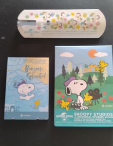 SNOOPY　スヌーピー　水色マーカー　メモ帳２冊