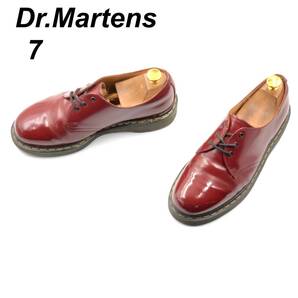 即決 Dr.Martens ドクターマーチン 25cm UK7 US8 10085 メンズ レザーシューズ 3ホール プレーントゥ 茶 ブラウン 革靴 皮靴 ビジネス