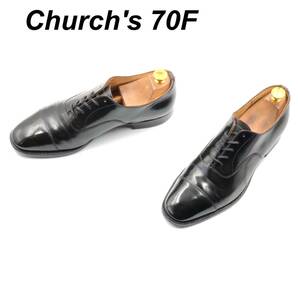 即決 Church's チャーチ 25cm 70F メンズ レザーシューズ ストレートチップ 内羽根 黒 ブラック 革靴 皮靴 ビジネスシューズ