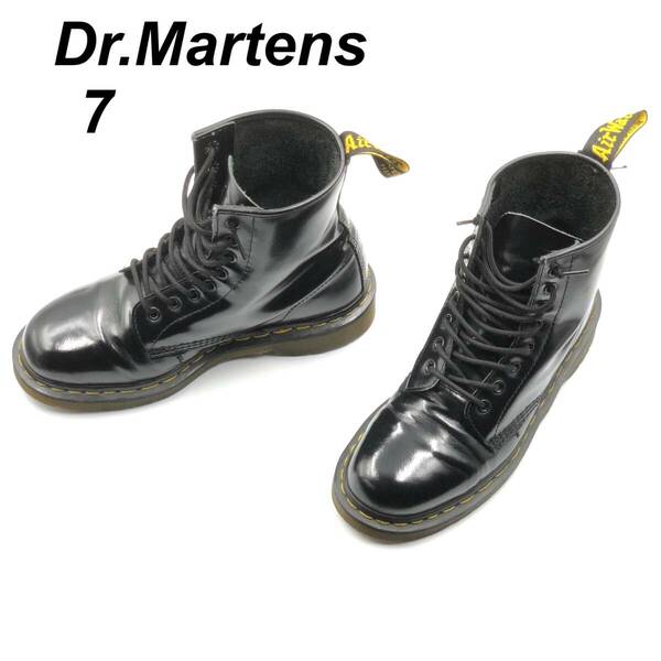 即決 Dr.Martens ドクターマーチン 25cm UK7 10072 メンズ レザーシューズ 8ホールブーツ 黒 ブラック 革靴 皮靴