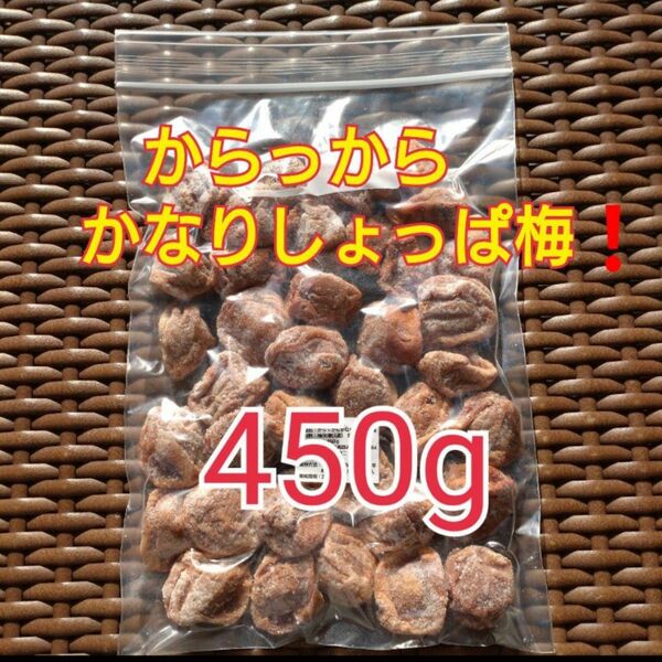 お買い得！！からっから かなりしょっぱ梅450g