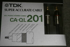  line material . terminal conductor . all PCOCC. RCA cable 1m pair spot welding . half rice field un- use TDK CA-QL201 new goods 