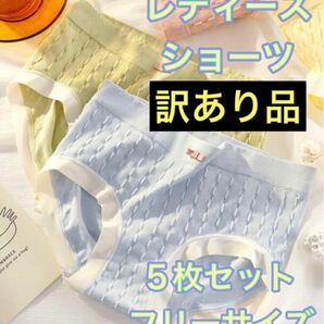 【訳あり】レディースショーツ 5点セット パステルカラー ノンストレス まとめ売り ピンク イエロー グリーン パープル ブルー