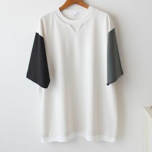 【XLサイズ】新品 タケオキクチ THE SHOP TK レイヤード重ね着風ポンチキーネック 半袖Tシャツ メンズ