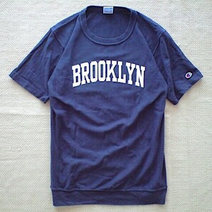 即決 ビームス別注 Champion REVERSE WEAVE ヘビーウェイト BROOKLYN Tシャツ Mサイズ ネイビー ブルックリン チャンピオン