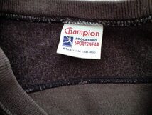 即決 別注品 Champion フットボール Tシャツ ランタグ 38-40 Mサイズ SANTA CLARA サンタクララ レーヨン混 チャコール_画像3