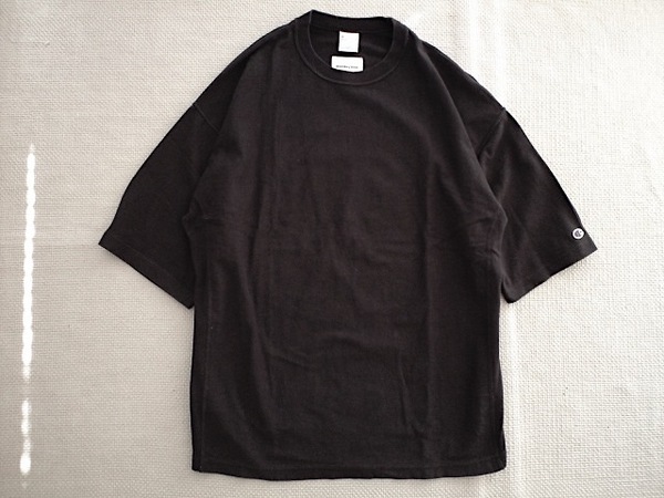 即決 XLサイズ モンキータイム 別注 Champion REVERSE WEAVE ワイドシルエット ヘビーウェイト Tシャツ 黒 7分ソデぐらい