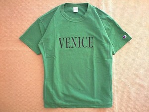 即決 別注品 Mサイズ Champion REVERSE WEAVE ヘビーウェイト Tシャツ VENICE ヴェニス ベニス グリーン