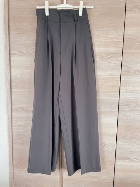 GRL 美品 パンツ ワイド タック グレー S
