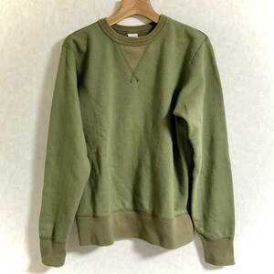 BUZZ RICKSON'S　スウェット　サイズM　OLIVE　　※一部シミ、変色あり