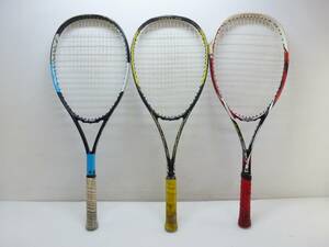 N7753 YONEX/ヨネックス 軟式テニスラケット 3本 VOLTAGE 7V他