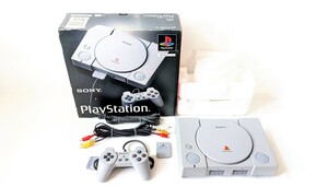  operation goods * cleaning being completed *SONY PS1 first generation RCA terminal installing model PlayStation [SCPH-3000] box attaching body * original controller *AV cable * memory 
