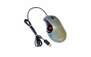 動作確認・清掃済み★Microsoft／マイクロソフト 「Trackball Optical 1.0」 PS2／USB Compatible 有線マウス PC周辺機器