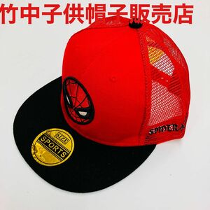 スパイダーマン　キッズキャップ　キッズ帽子　ベースボールキャップ　メッシュキャップ