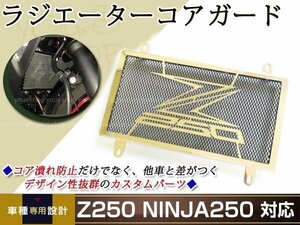 カワサキ Z250/NINJA250 黒 ラジエター コア ガード ラジエータ