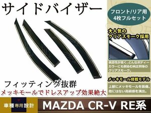 RE3RE4 CR-V CRV スモーク サイド ドア バイザー W固定 止め具付