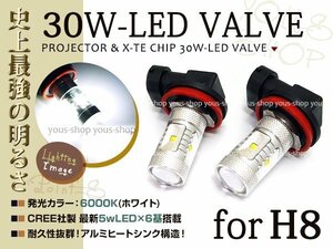 送料無料 H8 30W CREE/SAMSUNG HID級 LED フォグランプ 2球 ホワイト 白 デイライト