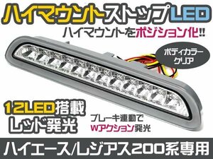 1型 2型 3型前期 200系ハイエース LEDハイマウント ストップランプ【シルバー】5