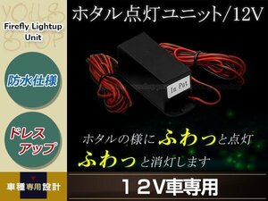 ホタル点灯ユニット LED制御ユニット 汎用 12V車専用 防水仕様 ゆっくり点灯 ゆっくり消灯 コントロールユニット カスタム 内装 配線