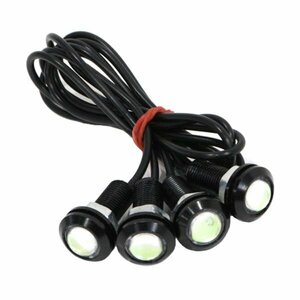 Б スポットライト LED イーグルアイ アイスブルー 4個セット 12V 高輝度 超小型 デイライト 18mm 防水仕様 常時点灯 ボルト 牛目