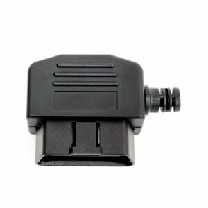 Б メール便 OBD2 OBDII 接続コネクター 90度タイプ 16P 故障診断 90度タイプ 16P タコメーター ハンダ付けタイプ 接続端子 オートゲージ