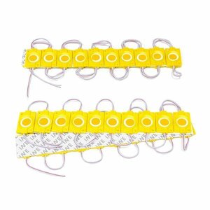 ю 【メール便】 トラック アンダーサイドマーカー COB 24V LED 20連結 2セット 計40個 防水 シャーシマーカー チップマーカー イエロー 黄