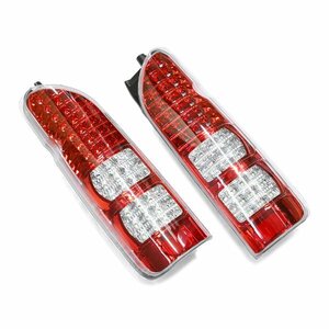 ю 【車種専用】 トヨタ ハイエース/レジアスエース 200系 LED テールランプ 左右 セット クリア×レッド 片側36発 ハイフラ防止抵抗付