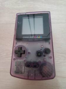 ★Nintendo 任天堂　ゲームボーイカラー　GBC　クリアパープル 不動作現状品 完全ジャンク品 蓋なし 部品取り等に★