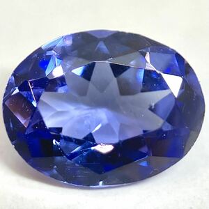 ★天然タンザナイト0.738ct★j 約6.8×5.3mmソーティング付 ルース 裸石 宝石 ジュエリー ゾイサイト　タンザナイト テDG0