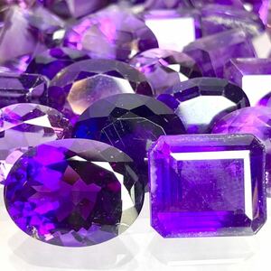 大量!!★天然アメジストおまとめ 300ct★m 約60g ルース 裸石 宝石 ジュエリー jewelry 紫水晶 クォーツ amethyst ③