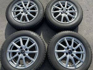 S-45　美品 バリ山 185/65R15　BS ICEPARTNER2 15×5.5J+43 PCD100★2022年製 ４本★アクア/フリード！検品済 直接手渡し、タイヤ交換可能