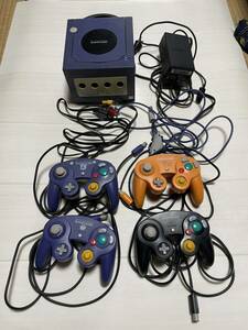 Nintendo Game Cube GAMECUBE body, controller 4 piece power supply cable, after market image wiring attaching 