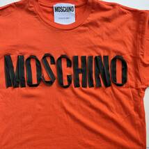 MOSCHINO モスキーノ Sサイズ チャックロゴ Tシャツ 半袖 オレンジ_画像4