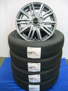 ブリヂストン サマー タイヤ スニーカー2 SNK2 145/80R12 145/80-12 & アルミホイール セット 新品 4本 税込み 即納可能 ミラ エッセ