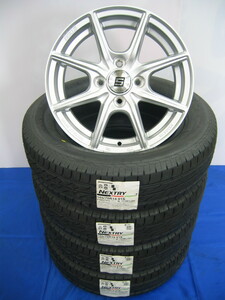 ブリヂストン 低燃費 長持ち 夏 タイヤ ネクストリー 165/70R14 165/70-14 ＆ アルミ ホイール セット 新品 4本 アクア パッソ ヴィッツ