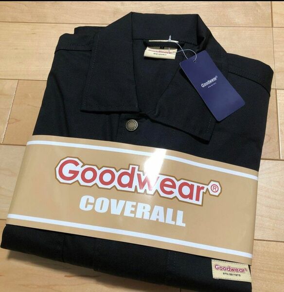 【新品】Goodwear グッドウエア カバーオール つなぎ ブラック 黒 L