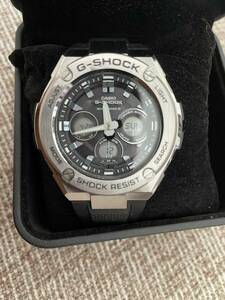 送料無料　美品　社外箱付　カシオ G-SHOCK G-STEEL ミドルサイズ 電波ソーラー GST-W310-1AJF ブラック