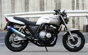 Realize CB400SF バイクマフラー NC31 NC39 1992年～2006年モデル対応 アリア チタン カールタイプ (TypeC) マフラー V-502-SO-001-01