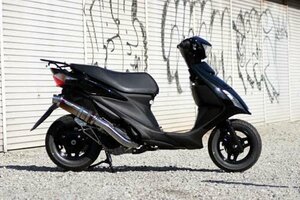 Realize アドレスV125S アドレスV125G バイクマフラー EBJ-CF4EA EBJ-CF4MA O2センサー車可 イグジスト チタン マフラー V-313-010-01