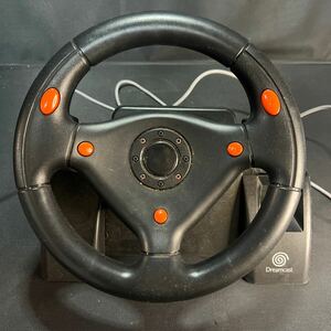 ドリームキャスト レーシングコントローラー セガ SEGA Dreamcast ステアリング ハンドル Racing HKT-7400 動作未確認 長期保存