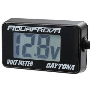 【注目商品】(アクアプローバ) バイク用 AQUAPROVA 電圧計 デジタル 防水 バックライト デイトナ(Daytona) コ