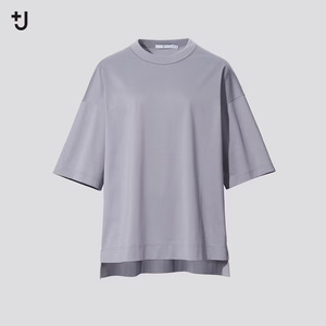 UNIQLO ＋J スーピマコットン オーバーサイズ T (五分袖) 3枚セット (Gray/Dark Gray/Navy) Tシャツ